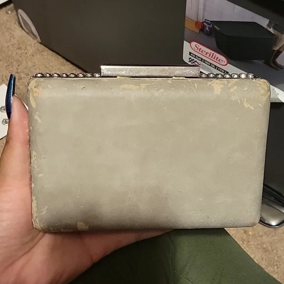 Rhinestone clutch with shoulder strap - Picture 2 of 3